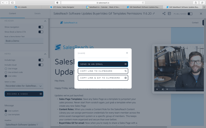 methods to share your sales page